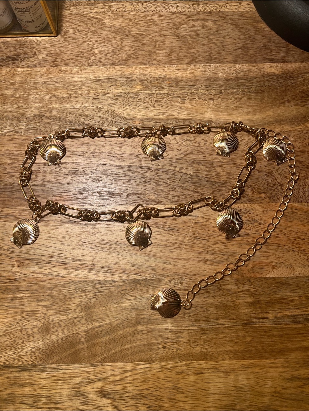 Call Me The Breeze Gold Shell Chain Belt
